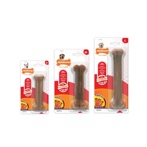 Nylabone Extreme Hueso Mordedor Sabor a Bacon para perros